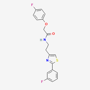 2-(4-fluorophenoxy)-N-[2-[2-(3-fluorophenyl)-1,3-thiazol-4-yl]ethyl]acetamide