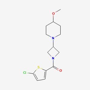 (5-Chlorothiophen-2-yl)(3-(4-methoxypiperidin-1-yl)azetidin-1-yl)methanone