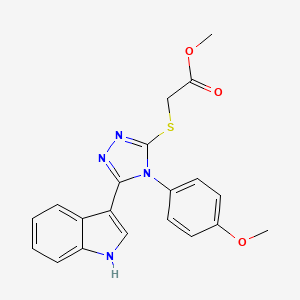 methyl 2-((5-(1H-indol-3-yl)-4-(4-methoxyphenyl)-4H-1,2,4-triazol-3-yl)thio)acetate