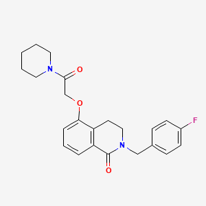 2-[(4-Fluorophenyl)methyl]-5-(2-oxo-2-piperidin-1-ylethoxy)-3,4-dihydroisoquinolin-1-one