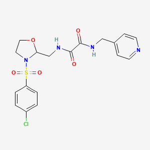 N1-((3-((4-chlorophenyl)sulfonyl)oxazolidin-2-yl)methyl)-N2-(pyridin-4-ylmethyl)oxalamide