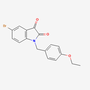 molecular formula C17H14BrNO3 B2691563 5-Bromo-1-(4-ethoxybenzyl)indoline-2,3-dione CAS No. 862691-40-5