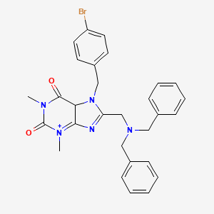 7-[(4-bromophenyl)methyl]-8-[(dibenzylamino)methyl]-1,3-dimethyl-2,3,6,7-tetrahydro-1H-purine-2,6-dione