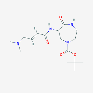 Tert-butyl 6-[[(E)-4-(dimethylamino)but-2-enoyl]amino]-5-oxo-1,4-diazepane-1-carboxylate