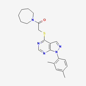 1-(Azepan-1-yl)-2-[1-(2,4-dimethylphenyl)pyrazolo[3,4-d]pyrimidin-4-yl]sulfanylethanone