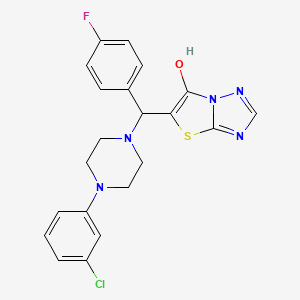 5-((4-(3-Chlorophenyl)piperazin-1-yl)(4-fluorophenyl)methyl)thiazolo[3,2-b][1,2,4]triazol-6-ol
