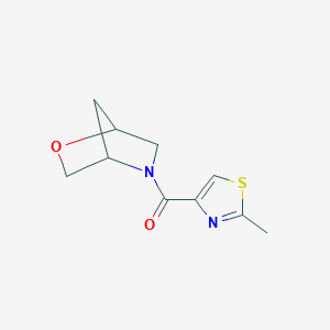 molecular formula C10H12N2O2S B2691576 2-Oxa-5-azabicyclo[2.2.1]heptan-5-yl(2-methylthiazol-4-yl)methanone CAS No. 2034557-73-6