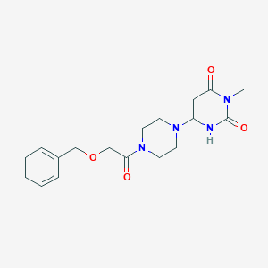 molecular formula C18H22N4O4 B2691578 6-(4-(2-(benzyloxy)acetyl)piperazin-1-yl)-3-methylpyrimidine-2,4(1H,3H)-dione CAS No. 2309568-97-4