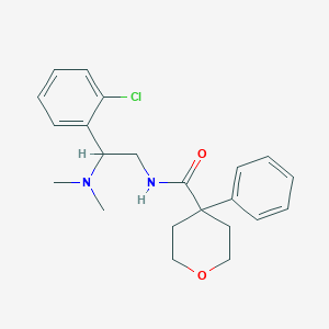 molecular formula C22H27ClN2O2 B2691597 N-[2-(2-chlorophenyl)-2-(dimethylamino)ethyl]-4-phenyloxane-4-carboxamide CAS No. 1209687-97-7