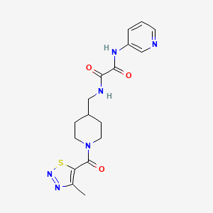 N1-((1-(4-methyl-1,2,3-thiadiazole-5-carbonyl)piperidin-4-yl)methyl)-N2-(pyridin-3-yl)oxalamide