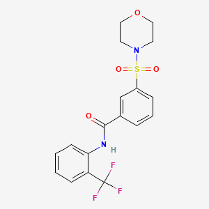 3-(morpholin-4-ylsulfonyl)-N-[2-(trifluoromethyl)phenyl]benzamide