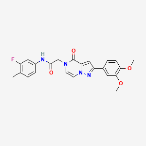 2-(2-(3,4-dimethoxyphenyl)-4-oxopyrazolo[1,5-a]pyrazin-5(4H)-yl)-N-(3-fluoro-4-methylphenyl)acetamide