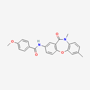 N-(7,10-dimethyl-11-oxo-10,11-dihydrodibenzo[b,f][1,4]oxazepin-2-yl)-4-methoxybenzenecarboxamide