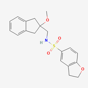 molecular formula C19H21NO4S B2691614 N-((2-methoxy-2,3-dihydro-1H-inden-2-yl)methyl)-2,3-dihydrobenzofuran-5-sulfonamide CAS No. 2034445-78-6