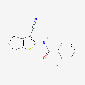 N-(3-cyano-5,6-dihydro-4H-cyclopenta[b]thiophen-2-yl)-2-fluorobenzamide
