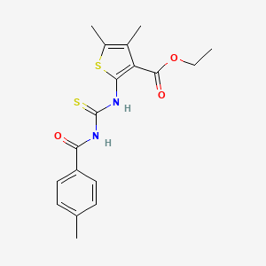 Ethyl 4,5-dimethyl-2-[(4-methylbenzoyl)carbamothioylamino]thiophene-3-carboxylate
