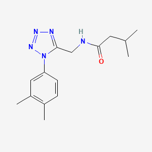 N-((1-(3,4-dimethylphenyl)-1H-tetrazol-5-yl)methyl)-3-methylbutanamide
