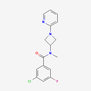3-Chloro-5-fluoro-N-methyl-N-(1-pyridin-2-ylazetidin-3-yl)benzamide