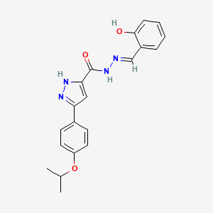 (E)-N'-(2-hydroxybenzylidene)-3-(4-isopropoxyphenyl)-1H-pyrazole-5-carbohydrazide