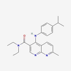 N,N-diethyl-4-((4-isopropylphenyl)amino)-7-methyl-1,8-naphthyridine-3-carboxamide