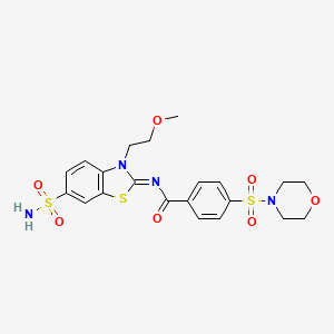 (Z)-N-(3-(2-methoxyethyl)-6-sulfamoylbenzo[d]thiazol-2(3H)-ylidene)-4-(morpholinosulfonyl)benzamide