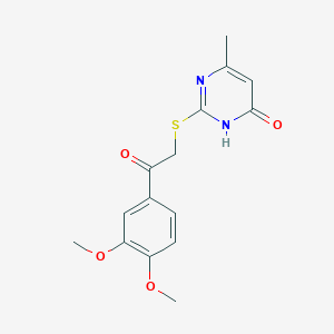 1-(3,4-Dimethoxyphenyl)-2-[(4-hydroxy-6-methylpyrimidin-2-yl)sulfanyl]ethanone