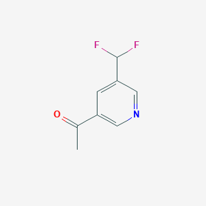 molecular formula C8H7F2NO B2691672 1-(5-(Difluoromethyl)pyridin-3-yl)ethanone CAS No. 1256786-87-4
