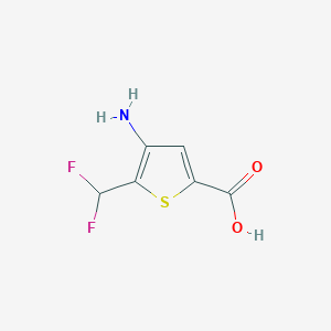 molecular formula C6H5F2NO2S B2691682 4-Amino-5-(difluoromethyl)thiophene-2-carboxylic acid CAS No. 2248396-58-7