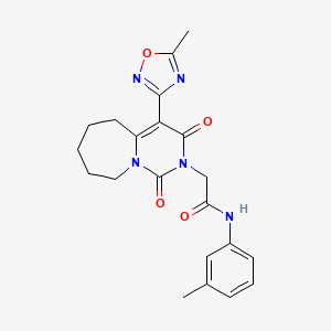 2-[4-(5-methyl-1,2,4-oxadiazol-3-yl)-1,3-dioxo-3,5,6,7,8,9-hexahydropyrimido[1,6-a]azepin-2(1H)-yl]-N-(3-methylphenyl)acetamide