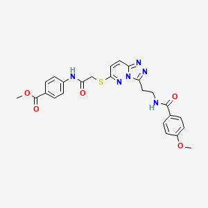 B2691688 Methyl 4-(2-((3-(2-(4-methoxybenzamido)ethyl)-[1,2,4]triazolo[4,3-b]pyridazin-6-yl)thio)acetamido)benzoate CAS No. 872995-87-4