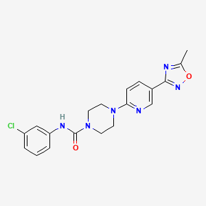 N-(3-chlorophenyl)-4-(5-(5-methyl-1,2,4-oxadiazol-3-yl)pyridin-2-yl)piperazine-1-carboxamide