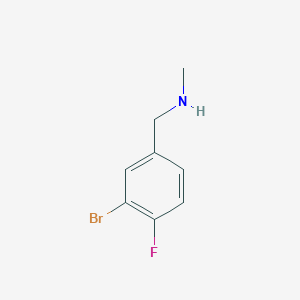 molecular formula C8H9BrFN B2691693 Benzenemethanamine, 3-bromo-4-fluoro-N-methyl- CAS No. 216873-74-4