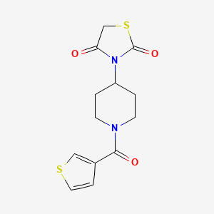 3-(1-(Thiophene-3-carbonyl)piperidin-4-yl)thiazolidine-2,4-dione