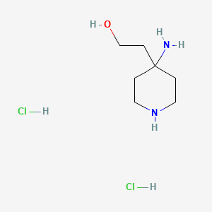 molecular formula C7H18Cl2N2O B2691697 2-(4-Aminopiperidin-4-yl)ethanol;dihydrochloride CAS No. 1312784-74-9