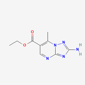 molecular formula C9H11N5O2 B2691708 Ethyl 2-amino-7-methyl[1,2,4]triazolo[1,5-a]pyrimidine-6-carboxylate CAS No. 2270908-42-2