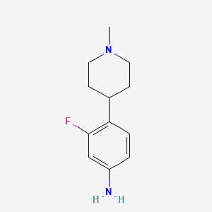 molecular formula C12H17FN2 B2691735 3-Fluoro-4-(1-methylpiperidin-4-yl)aniline CAS No. 1353553-81-7