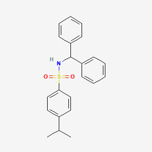 molecular formula C22H23NO2S B2691742 N-(diphenylmethyl)-4-(propan-2-yl)benzene-1-sulfonamide CAS No. 496014-47-2