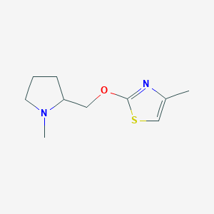 B2691757 4-Methyl-2-[(1-methylpyrrolidin-2-yl)methoxy]-1,3-thiazole CAS No. 2201871-00-1