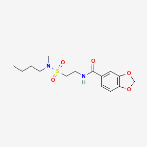 molecular formula C15H22N2O5S B2691779 N-{2-[butyl(methyl)sulfamoyl]ethyl}-2H-1,3-benzodioxole-5-carboxamide CAS No. 899968-00-4