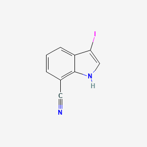 molecular formula C9H5IN2 B2691796 3-iodo-1H-indole-7-carbonitrile CAS No. 2170826-58-9
