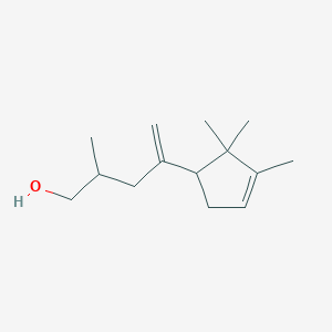 molecular formula C14H24O B026918 2-Methyl-4-(2,2,3-trimethylcyclopent-3-en-1-yl)pent-4-en-1-ol CAS No. 104864-90-6