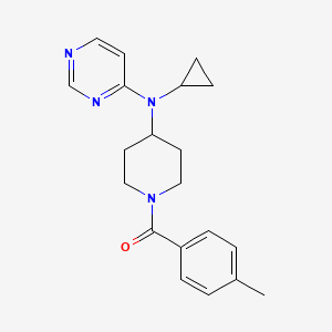 molecular formula C20H24N4O B2691804 N-cyclopropyl-N-[1-(4-methylbenzoyl)piperidin-4-yl]pyrimidin-4-amine CAS No. 2415585-59-8