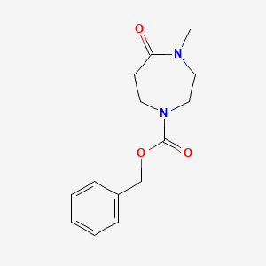 molecular formula C14H18N2O3 B2691869 Benzyl 4-methyl-5-oxo-1,4-diazepane-1-carboxylate CAS No. 1359072-90-4