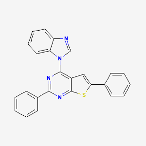 4-(1H-benzo[d]imidazol-1-yl)-2,6-diphenylthieno[2,3-d]pyrimidine
