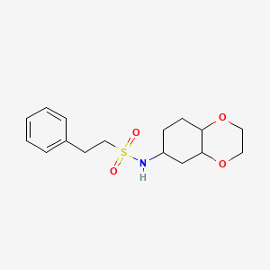 molecular formula C16H23NO4S B2691908 N-(octahydro-1,4-benzodioxin-6-yl)-2-phenylethane-1-sulfonamide CAS No. 1902957-81-6