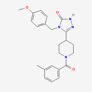 4-(4-methoxybenzyl)-5-[1-(3-methylbenzoyl)piperidin-4-yl]-2,4-dihydro-3H-1,2,4-triazol-3-one