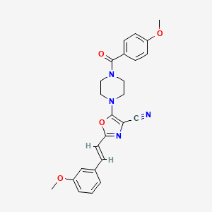 (E)-5-(4-(4-methoxybenzoyl)piperazin-1-yl)-2-(3-methoxystyryl)oxazole-4-carbonitrile