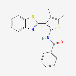 N-(3-(benzo[d]thiazol-2-yl)-4,5-dimethylthiophen-2-yl)benzamide