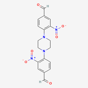 4-[4-(4-Formyl-2-nitrophenyl)piperazino]-3-nitrobenzaldehyde
