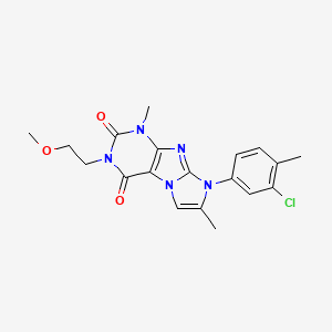 6-(3-Chloro-4-methylphenyl)-2-(2-methoxyethyl)-4,7-dimethylpurino[7,8-a]imidazole-1,3-dione